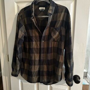 Magellan Outdoors Black and Brown Checkered Shirt